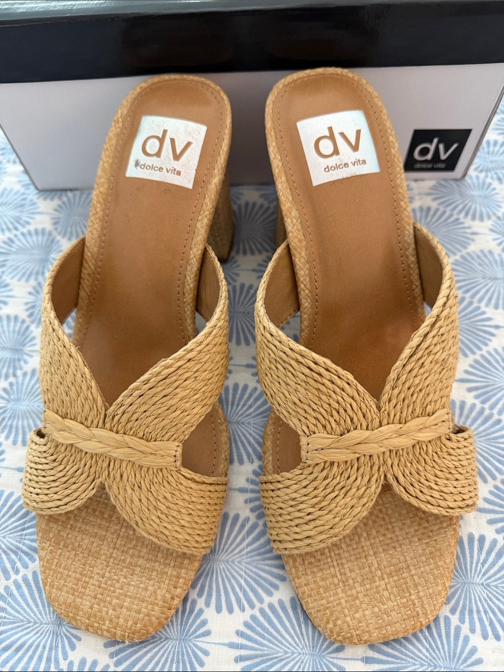 Dolce Vita Tan Braided Knotted Slide Mules